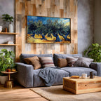 Olive Grove Landscape Painting: Rustic Mediterranean Art (Digital / Print / Canvas / Framed)