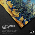 Olive Grove Landscape Painting: Rustic Mediterranean Art (Digital / Print / Canvas / Framed)