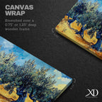 Olive Grove Landscape Painting: Rustic Mediterranean Art (Digital / Print / Canvas / Framed)