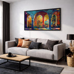 Moroccan Courtyard Art Print: Islamic Architecture Wall Decor (Digital / Print / Canvas / Framed)