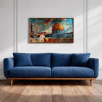 Dome of the Rock Mosaic Art Print: Islamic Jerusalem Decor (Digital / Print / Canvas / Framed)
