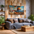 Dome of the Rock Mosaic Art Print: Islamic Jerusalem Decor (Digital / Print / Canvas / Framed)
