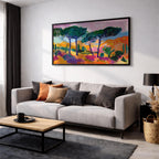 Mediterranean Landscape Art: Italian Coastal Watercolor (Digital / Print / Canvas / Framed)