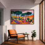 Mediterranean Landscape Art: Italian Coastal Watercolor (Digital / Print / Canvas / Framed)