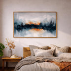 Misty Forest Watercolor Print: Calm Nature Landscape Wall Art (Digital / Print / Canvas / Framed)