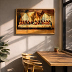 Last Supper Oil Painting Print: Biblical Christian Wall Art (Digital / Print / Canvas / Framed)