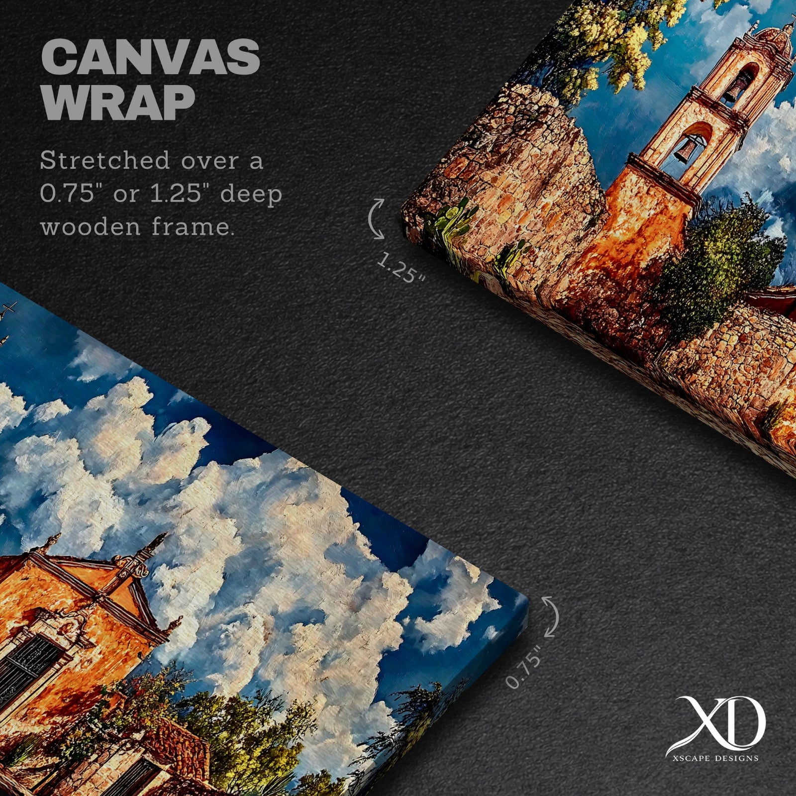 Rustic Church Wall Art Print: Catholic Chapel Landscape Decor (Digital / Canvas / Framed)