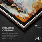 Eiffel Tower Autumn Wall Art Print: Paris Cityscape Painting (Digital / Canvas / Framed)