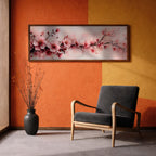 Japanese Cherry Blossom Panoramic Print: Sakura Floral Wall Art (Digital / Canvas / Framed)