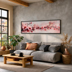 Japanese Cherry Blossom Panoramic Print: Sakura Floral Wall Art (Digital / Canvas / Framed)