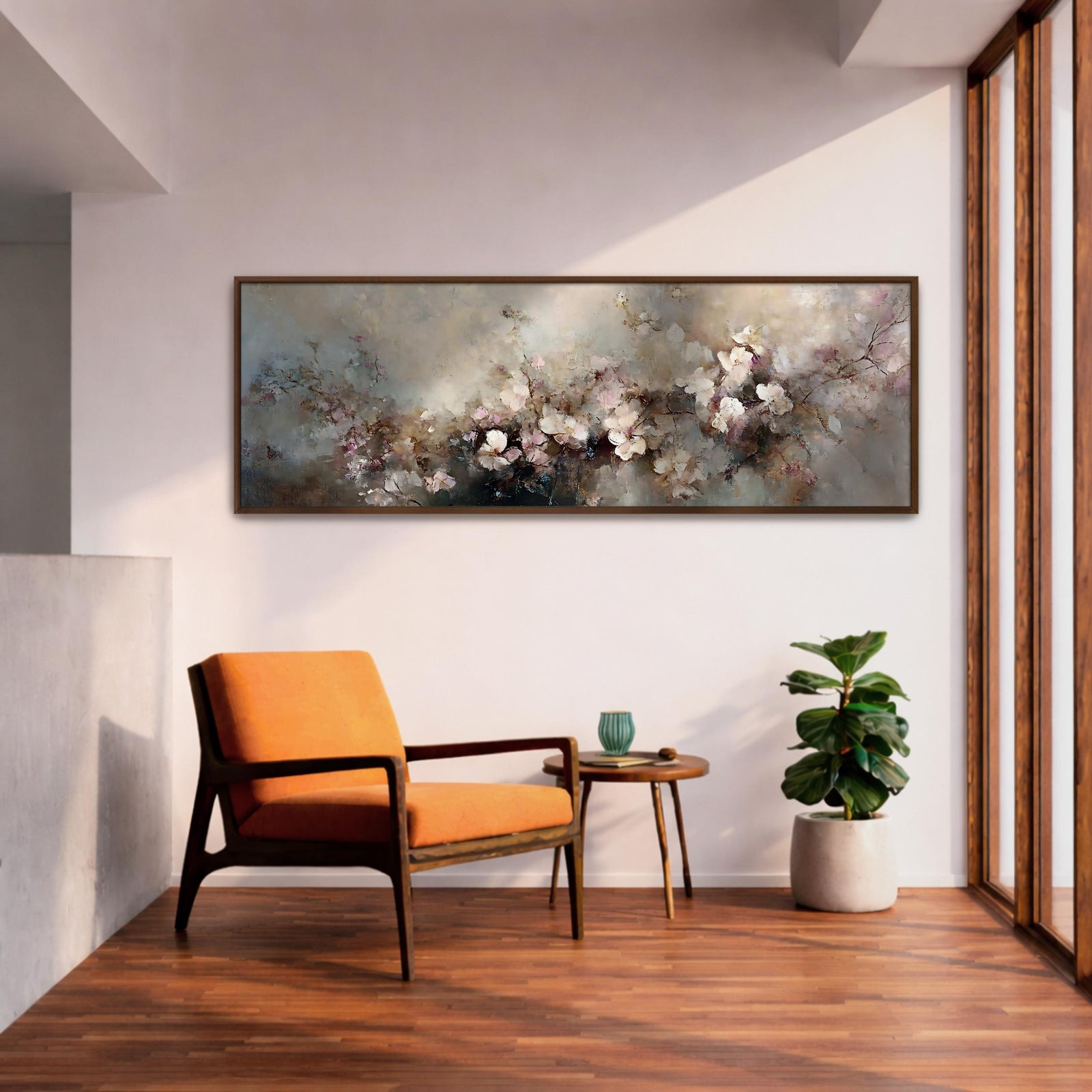 Abstract Floral Wall Art Print: Blossom Botanical Painting (Digital / Canvas / Framed)
