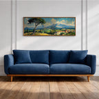 Tuscan Landscape Wall Art Print: Italian Countryside Panoramic Decor (Digital / Canvas / Framed)