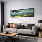 Tuscan Landscape Wall Art Print: Italian Countryside Panoramic Decor (Digital / Canvas / Framed)