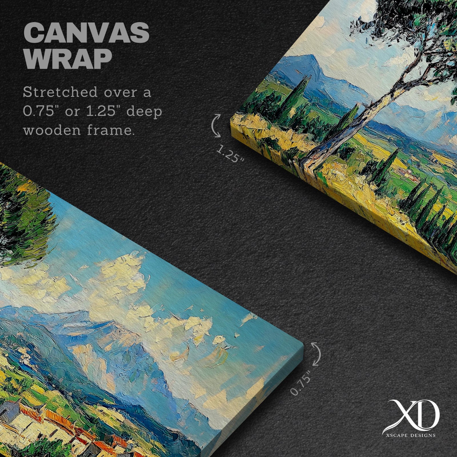 Tuscan Landscape Wall Art Print: Italian Countryside Panoramic Decor (Digital / Canvas / Framed)