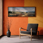 Wildflower Landscape Wall Art Print: Countryside Meadow Decor (Digital / Canvas / Framed)