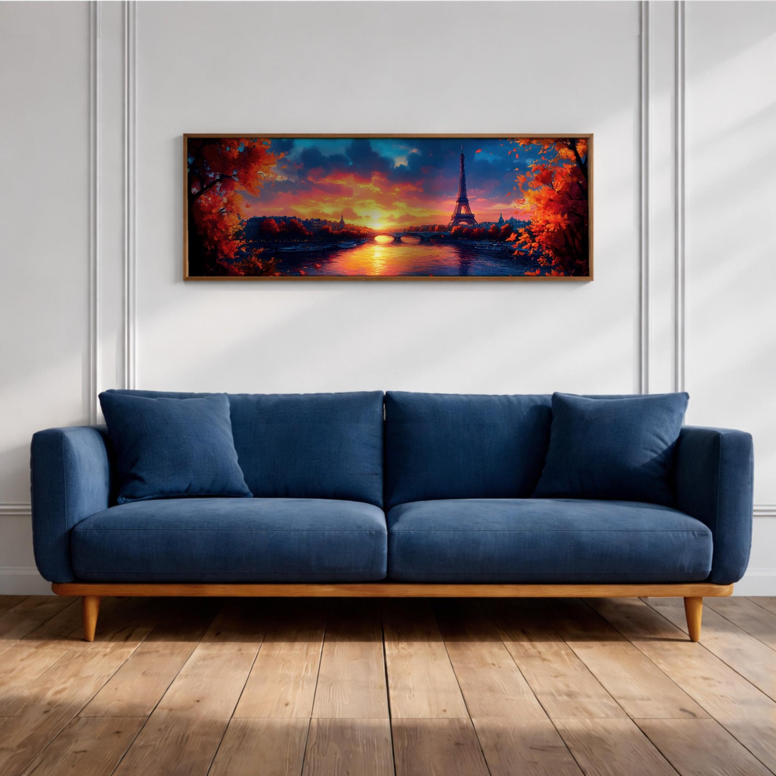 Eiffel Tower Sunset Wall Art Print: Romantic Paris Cityscape (Digital / Canvas / Framed)