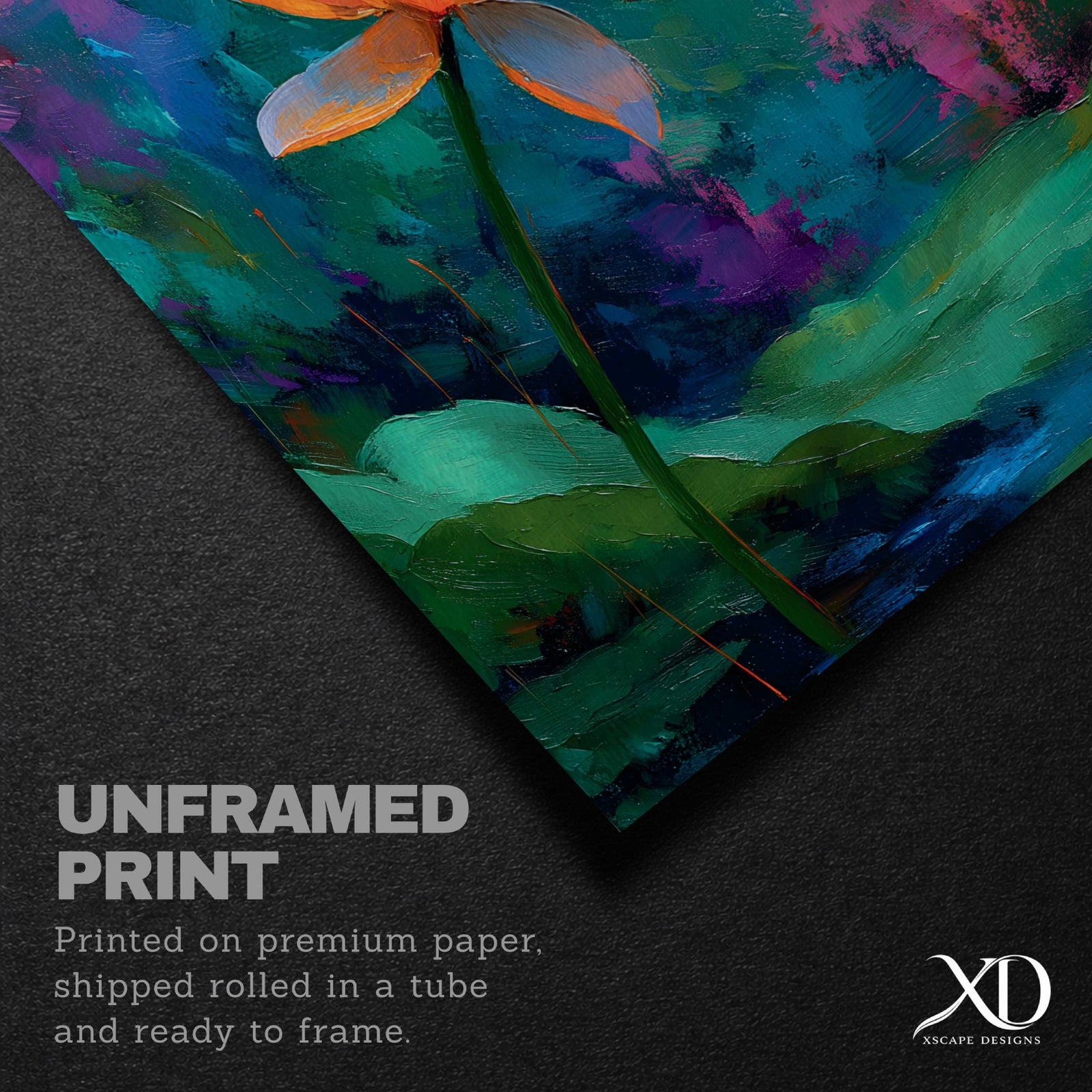 Lotus Flower Wall Art Water Lily Framed Canvas Pond Botanical Serenity Zen Spa Decor