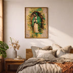 Our Lady of Guadalupe Wall Art Virgencita Maria Framed Canvas Abstract Mexican Catholic Decor