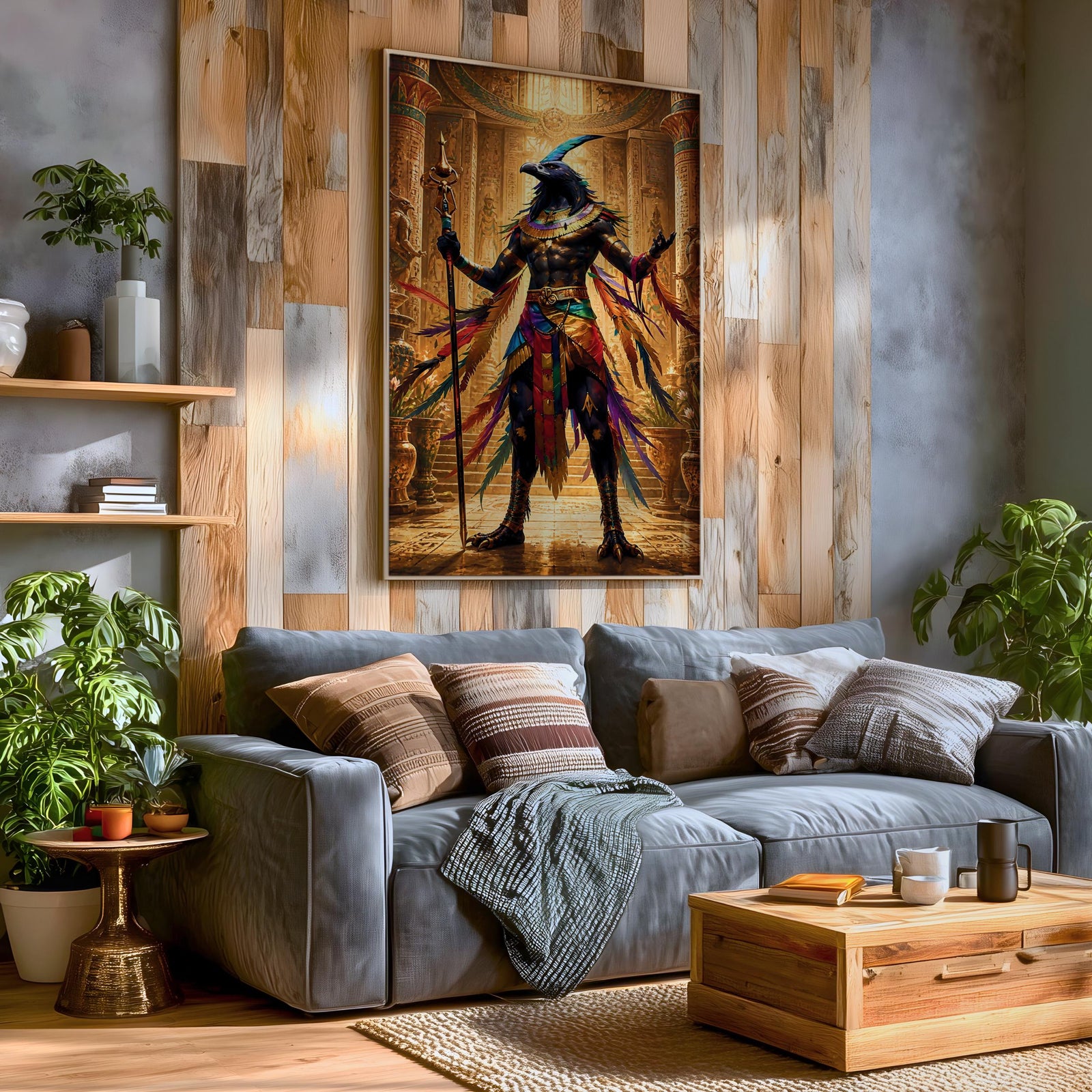 Horus Egyptian God Wall Art Falcon God Mythology Symbol Gift Living Room Home Decor