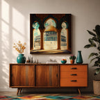 Masjid Al Aqsa Wall Art Arch View Framed Canvas Jerusalem Islamic Mosque Home Decor