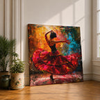 Flamenco Spanish Wall Art Latin Dance Abstract Modern Gift Living Room Home Decor