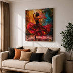 Flamenco Spanish Wall Art Latin Dance Abstract Modern Gift Living Room Home Decor