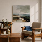 Seascape Wall Art Coastal Shore Framed Canvas Beach Ocean Minimalist Rustic Home Decor