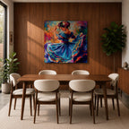 Mexican Folkloric Dancer Wall Art Ballet Folklórico Framed Canvas Cultural Fiesta Home Decor