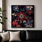 Dark Floral Wall Art Botanical Flowers Framed Canvas Moody Garden Boho Home Decor