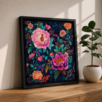 Peony Floral Wall Art Botanical Garden Framed Canvas Modern Flower Boho Home Decor