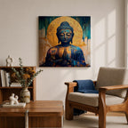 Buddha Wall Art Shakyamuni Framed Canvas Meditation Zen Impasto Buddhist Spiritual Decor
