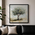 Olive Tree Wall Art Mediterranean Olive Framed Canvas Rustic Botanical Farmhouse Home Decor