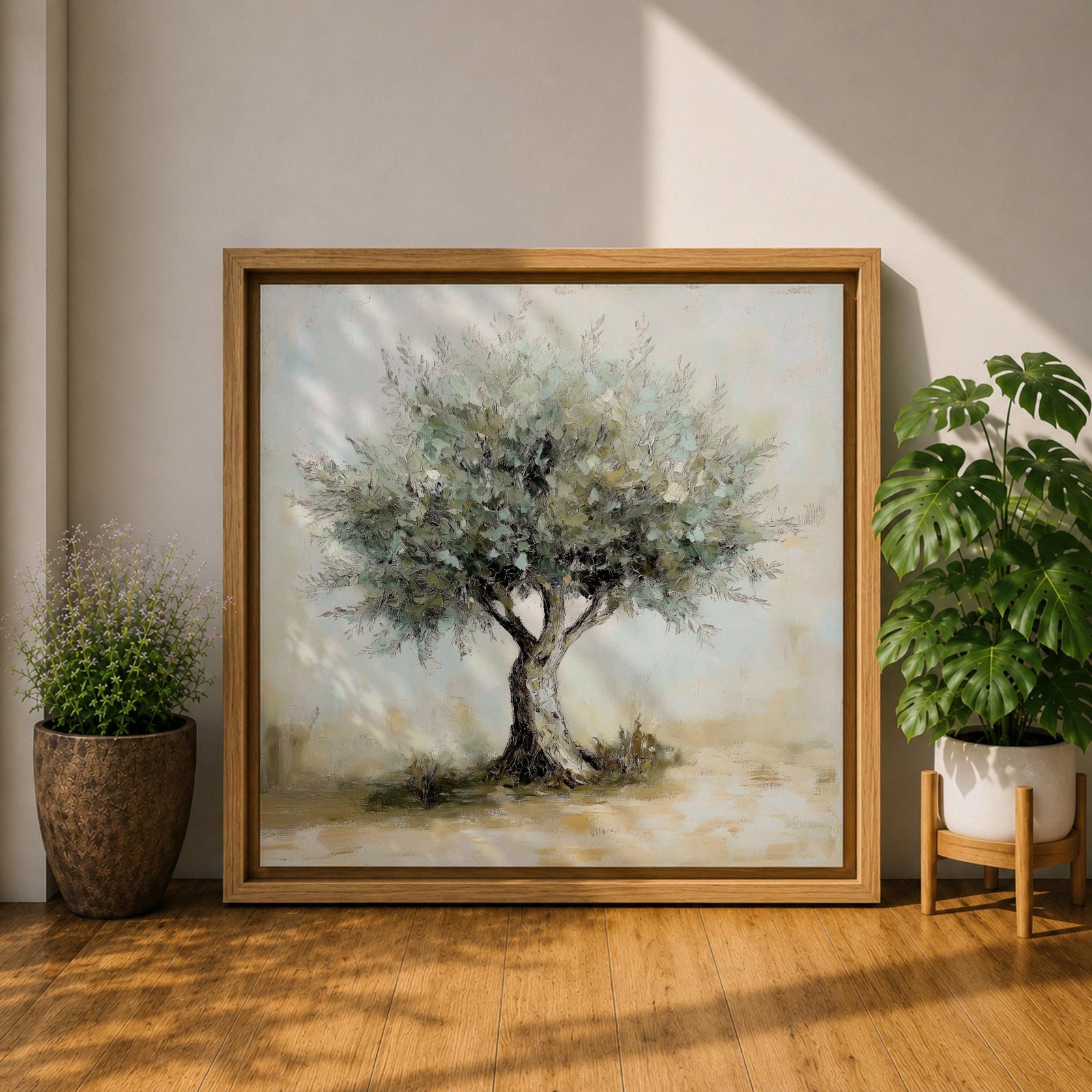 Olive Tree Wall Art Mediterranean Olive Framed Canvas Rustic Botanical Farmhouse Home Decor