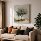Olive Tree Wall Art Mediterranean Olive Framed Canvas Rustic Botanical Farmhouse Home Decor