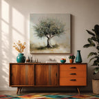 Olive Tree Wall Art Mediterranean Olive Framed Canvas Rustic Botanical Farmhouse Home Decor
