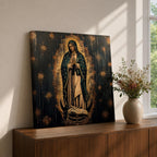 Our Lady of Guadalupe Wall Art La Morenita Framed Canvas Mexican Catholic Home Decor