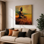 Buddha Wall Art Siddhartha Framed Canvas Meditation Zen Buddhist Rustic Nature Home Decor