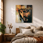 Jesus Crown of Thorns Wall Art Passion of Christ Framed Canvas Christian Home Decor