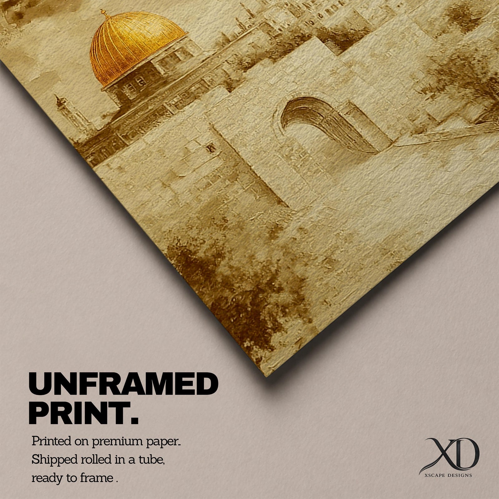 Masjid Al Aqsa Wall Art Old City Framed Canvas Jerusalem Mosque Vintage Islamic Decor