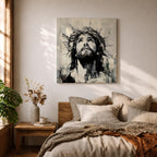 Jesus Crown of Thorns Wall Art Passion of Christ Framed Canvas Christian Home Decor