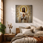 Jesus Christ Wall Art Christ the Redeemer Framed Canvas Christian Prayer Biblical Home Decor