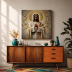 Jesus Christ Wall Art Christ the Redeemer Framed Canvas Christian Prayer Biblical Home Decor