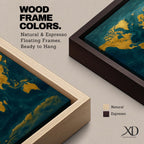 World Map Wall Art Global Atlas Framed Canvas Travel Modern Adventure Office Decor