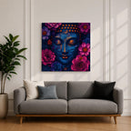 Buddha Wall Art Zen Meditation Framed Canvas Floral Buddhist Spiritual Mindful Decor