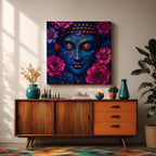Buddha Wall Art Zen Meditation Framed Canvas Floral Buddhist Spiritual Mindful Decor