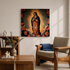 Our Lady of Guadalupe Wall Art La Guadalupana Framed Canvas Mexican Catholic Home Decor