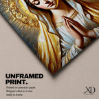 Virgin Mary Wall Art Blessed Mother Framed Canvas Catholic Prayer Sacred Home Decor