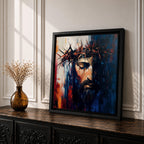 Jesus Crown of Thorns Wall Art Passion of Christ Framed Canvas Christian Decor