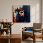 Jesus Crown of Thorns Wall Art Passion of Christ Framed Canvas Christian Decor