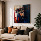 Jesus Crown of Thorns Wall Art Passion of Christ Framed Canvas Christian Decor